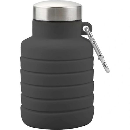 Vikbar vattenflaska, silikonreseaccessoar, hopfällbar träningsvattenflaska, läckagesäkra vandringstillbehör