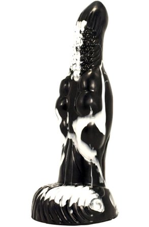 Freki Dildo Black-White 25 cm Dragon Dildo