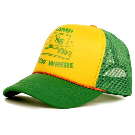 Baseball Cap Cosplay Merchandise Dustin Kostymer Lue (Gul/Grønn