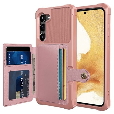 ZM03 Samsung Galaxy S23 Plus skal med en plånbok - Rosa