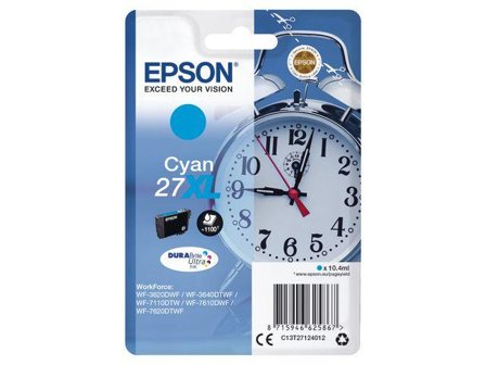 Epson 27XL - XL - cyan - original - blekkpatron