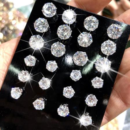 12 Par Kvinnor Örhängen All Match Rhinestones For Club