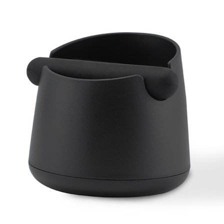 Mat sort kaffetilbehør 0,55L - Knock Box til kaffegrund med speciel støjabsorberende percussionsstang - formalet kaffeboks barista kaffemaskine
