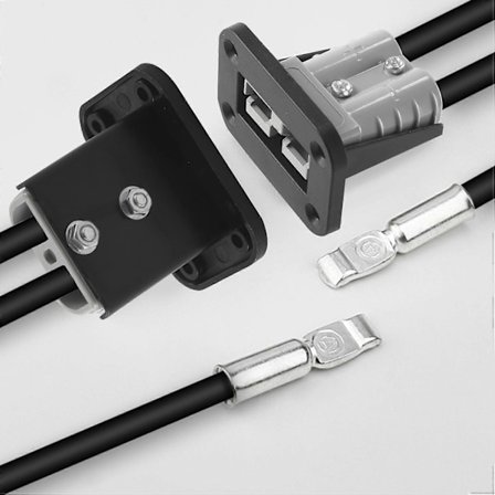 Infälld montering 50 Amp för Anderson-kontakt Monteringsfäste Panelskåpa för husvagn husbil båt lastbil