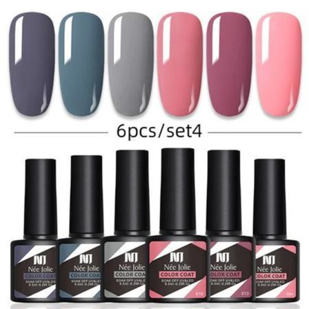 6 st 8,5 ml Gel Nagellack Set