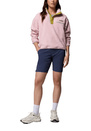 Columbia Sportswear Fleece Helvetia II Cropped Half Snap Jackor Dam Rosa XL