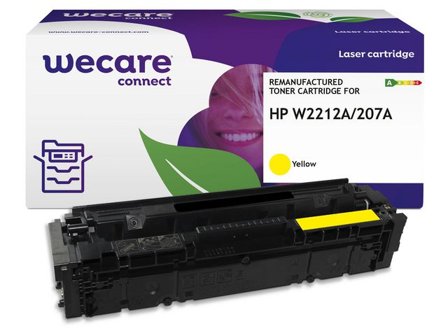 WECARE Toner HP W2212A 207A 1,25K gul - Lyreco - Toner och bläck - Tonerkassetter - Toner WeCare