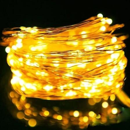 1M 2M 3M 5M 10M 20M 30M Kobbertråd LED-strenglamper Feriebelysning Fairy Garland Til Juletræ Bryllupsfest Dekoration Warm Battery box-1M