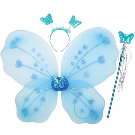 Børne Sommerfugl Hårbøjle Vinger Prinsesse Kostume Sæt 05 05