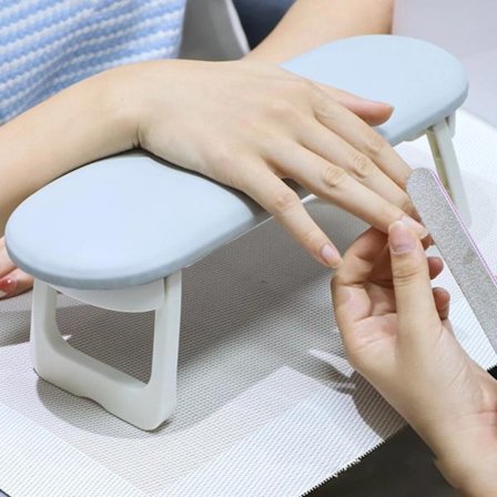 Neglearmstøtte med holder, profesjonelt bordstativ, hjemmekontor, negletørker, neglearmstøtte, håndpute, bord, manikyr