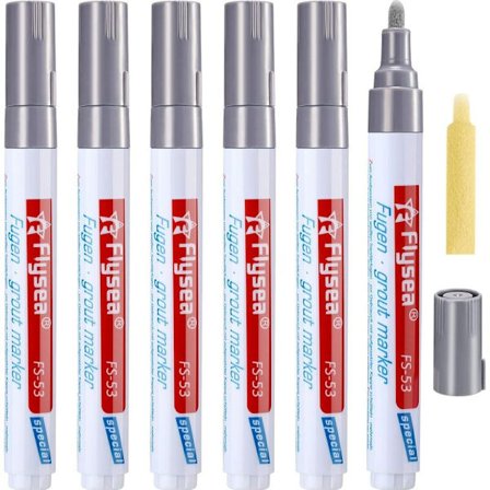 Kakelfogpenna Väggfog Återställande Penna Reparationsmarkör Fogfyllnings Penna för Väggkakel Restaurering Badrumsgolv (Ljusgrå