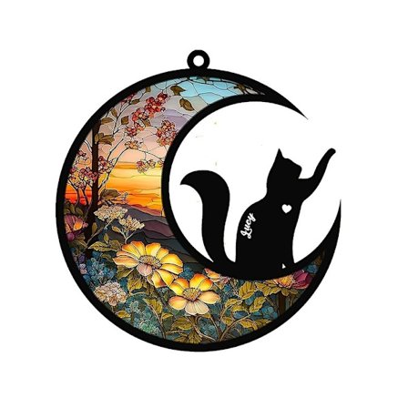 Halloween Dog Charms Kuun muotoiset kissan oven seppeleet KISSA KISSA