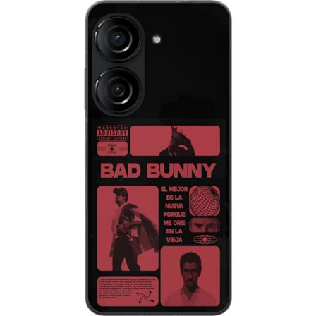 Kompatibelt Mobildeksel til Asus Zenfone 10 Bad Bunny NFL-inspirert skjoldlogo med amerikansk fotball og stjerner