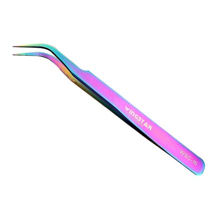 Sæt til øjenvippeforlængelse Lige og buet spids Pincet til falske øjenvipper Øjenvippeapplikatorværktøj