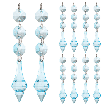 DIY Genomskinlig Akrylkula Pärla Hängande Berlock Dekoration Prydnad Tillbehör (O)