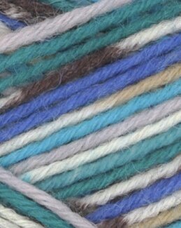 Garn Varm Blau/türkis multi