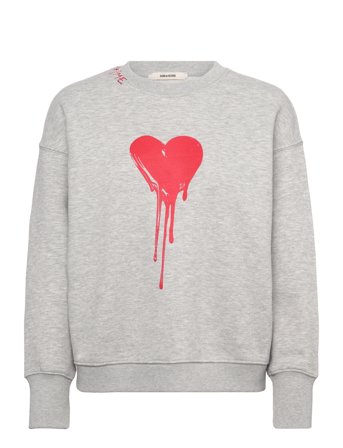 Zadig & Voltaire Oscar Pmo Flowing Heart - Grey - L