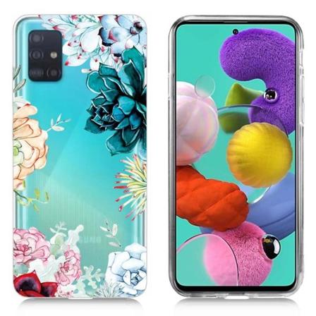 Deco Samsung Galaxy A51 cover - farvet blomst Multicolor