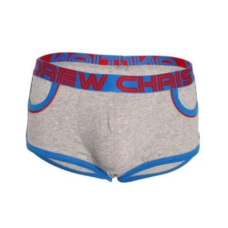Andrew Christian - Herreundertøj - Herreboksere - SHOW-IT Retro Pop Pocket Boxershorts Heather Grey - Grå Grå S
