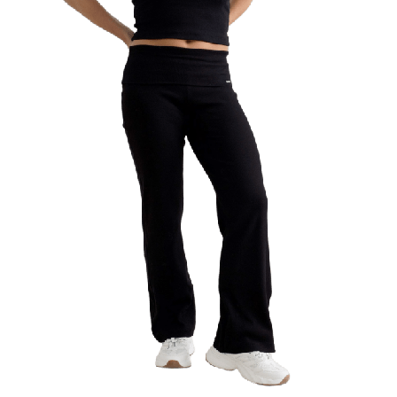 aim'n Black Ease Ribbed Petite Pants Byxor Dam Svart M