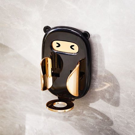 Elektrisk tandborsthållare väggmonterad utan stansning