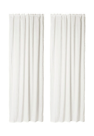 Åhléns Home Skir gardin LINA 130x250 cm, 2-pack Gardiner Vit ONESIZE