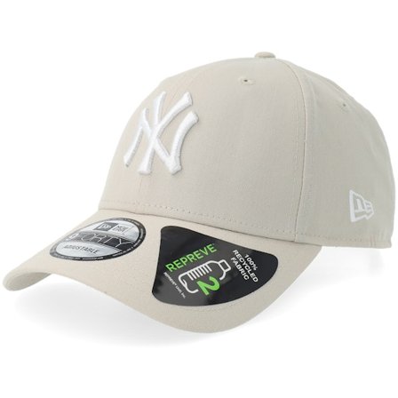 New Era - New York Yankees Repreve League Essential 9FORTY Stone/White Adjustable Adjustable Beige Cap - MLB @ Hatstore