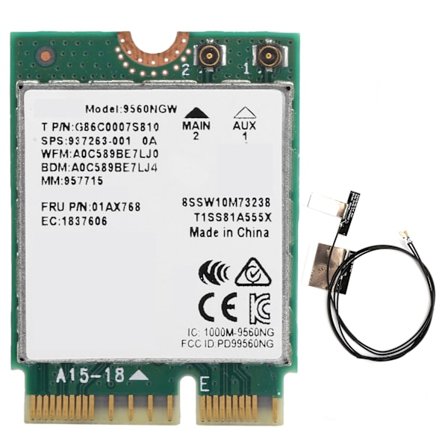 Intel Wireless AC 9560NGW M2 Wifi-kort Bluetooth 5.0 802.11ac 1730Mbps Dubbla Antenner