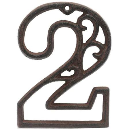 Jernstøbte Numre Dørnummer Smedejernstal 2