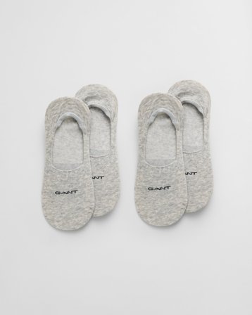 GANT Herren 2er-Pack Invisible Socken (43-45) Hellgrau