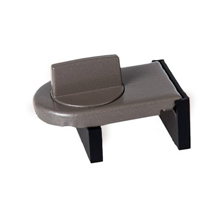 Harmaa liukuovien ja ikkunoiden lukitus lapsiturvallisuuden ja a