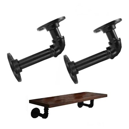 Teollinen rustiikkinen putkihylly, seinälle asennettavat kelluvat hyllyt tee-se-itse-projekteihin ja koristeelliset seinähyllyt, täydellinen 