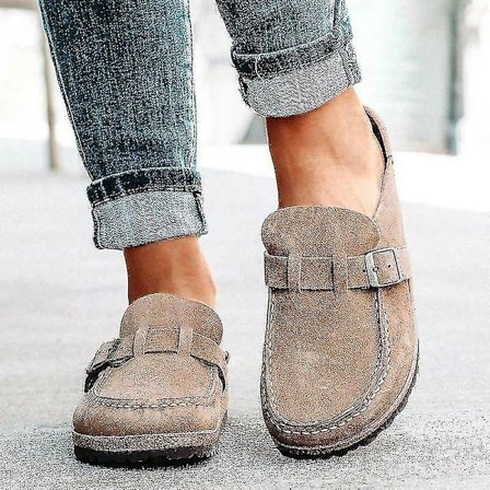 Kvinnor Casual Comfy Clogs Mocka Slip On Sandaler Sommar hemmakontor skor