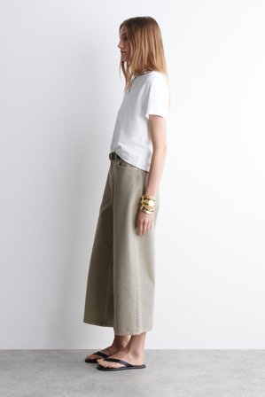 COS Femme Jupe-Culotte En Denim in Gris