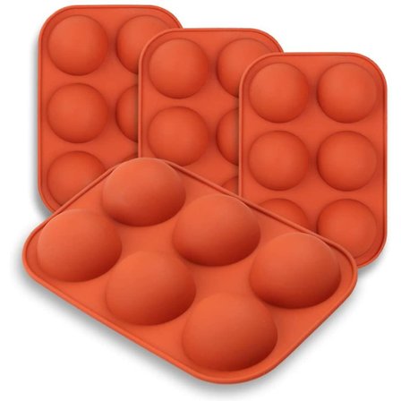 6 Hulrums Halvkugle Silikoneform 3 Pakker Bageform Til Fremstilling Af Chokolade Kage Gele Dome Mousse