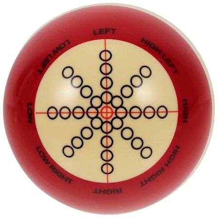 Harpikskugle med prikmønster - træningsbold i harpiks til billard - træningsværktøj til billardbord - gave