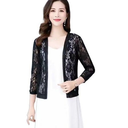 Luftkonditioneringsskjorta dam cardigan SVART M