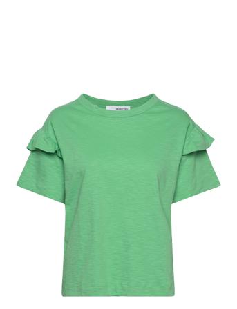 Slfrylie Ss Florence Tee M Noos Selected Femme Green