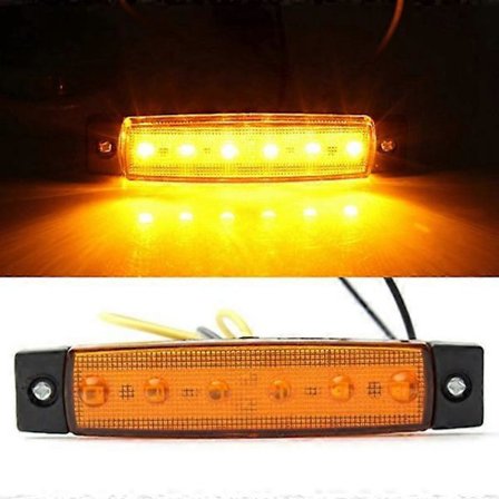 6 LED Lastebil Sidelys Nød Lastebil Tilhenger Markeringslys 24V Indikator Varsellampe Signal Led Lys Bil Vanntette Lamper-lingling}