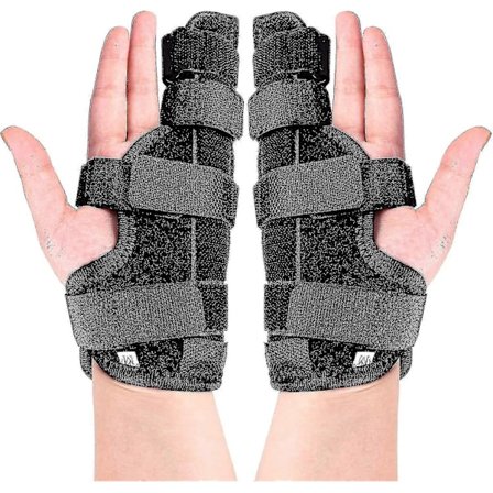 Boxer Fingerskinne - 2 Pakning Polstret Støttebandasje for Boxer Fraktur og Metakarpal Fingerskinne - Håndskinne