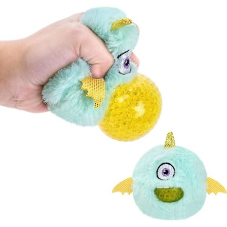 Squishy Blå Monster Anti-Stressbold Legetøj til Børn og Voksne til at Lindre Håndleds- og Fingerstress