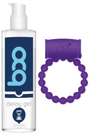 Delay Gel Men 50ml + Vibrating Cock Ring Paketerbjudande - Blushme.se
