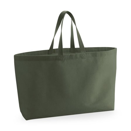 Westford Mill Canvas Oversized Tote Bag One Size Olivgrön