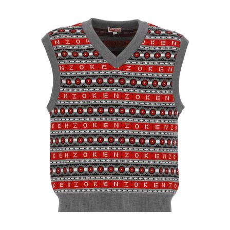 Kenzo, Sweater Czerwony, Mężczyzna, Rozmiar: L