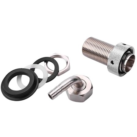 Ølhanebryggerhane med 8 mm barberalbue, krombelagt messing