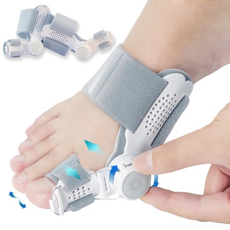 2 stk. Hallux Valgus-korrigerer for kvinner og menn, justerbar knott, tårettetang designet for ortopedisk hallux valgus-korreksjon, egnet for venstre/