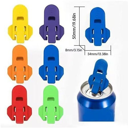 6-farvepakke Håndholdt øl- og drikkevare Nem dåseåbner Dåseåbner Forsegler Støvtæt