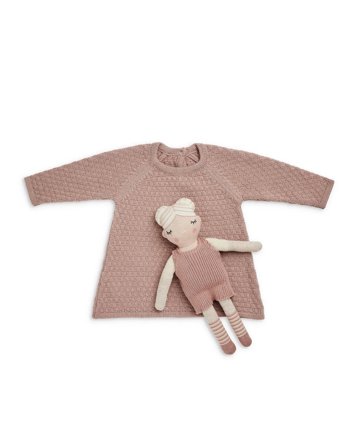 Smallstuff Dress, Ao Rabbits, Merino Wool, Powder - Pink - 68/74