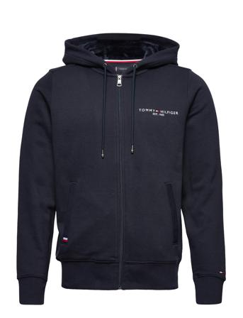 Tommy Logo Fur Lined Hoody Hettegenser Genser Marineblå Tommy Hilfiger