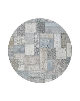 Matta Tarfaya patch rund Off-white - 200 cm Ø - KM Carpets